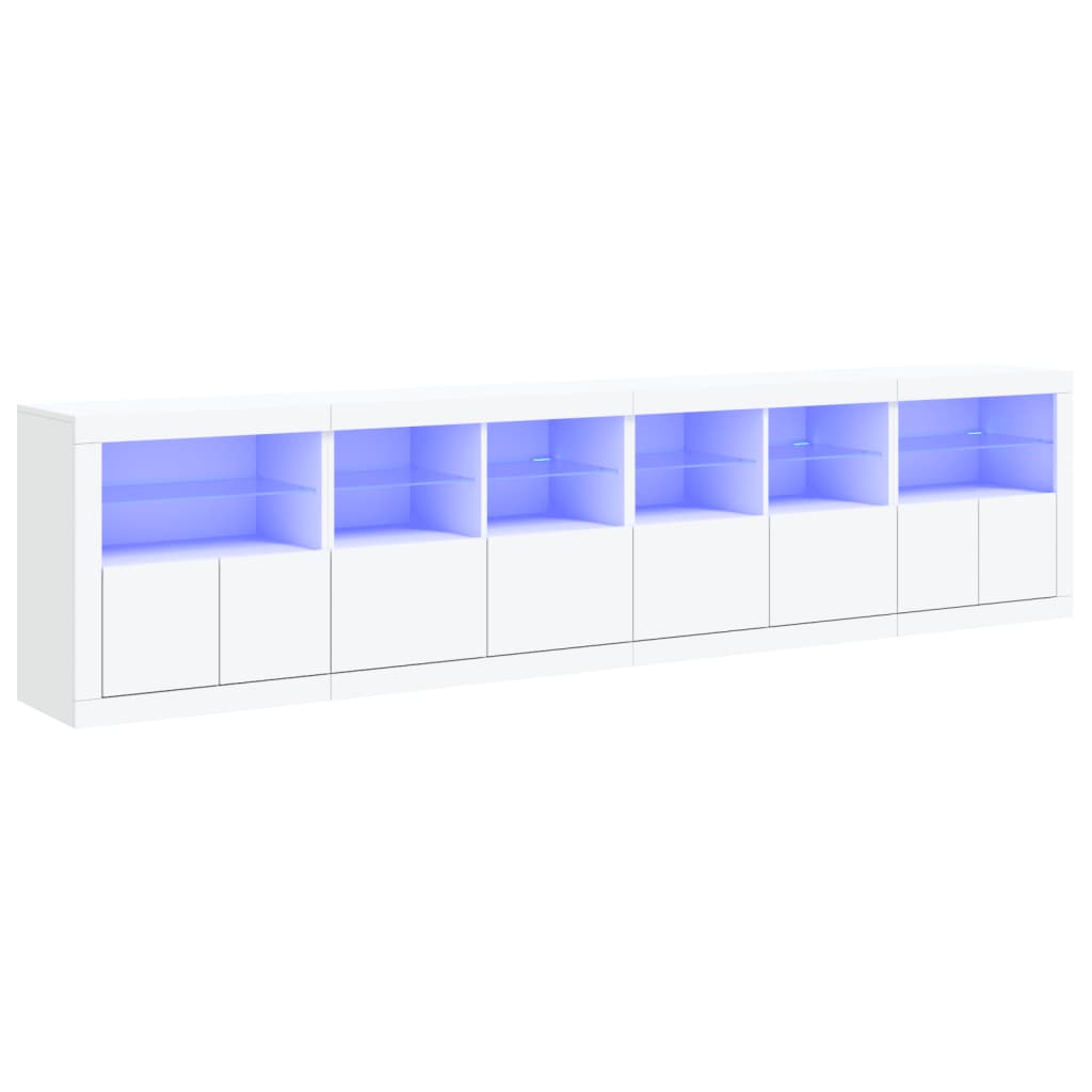 Dressoir met LED-verlichting 283x37x67 cm wit is nu te koop bij PeponiXL, paradijselijk wonen!