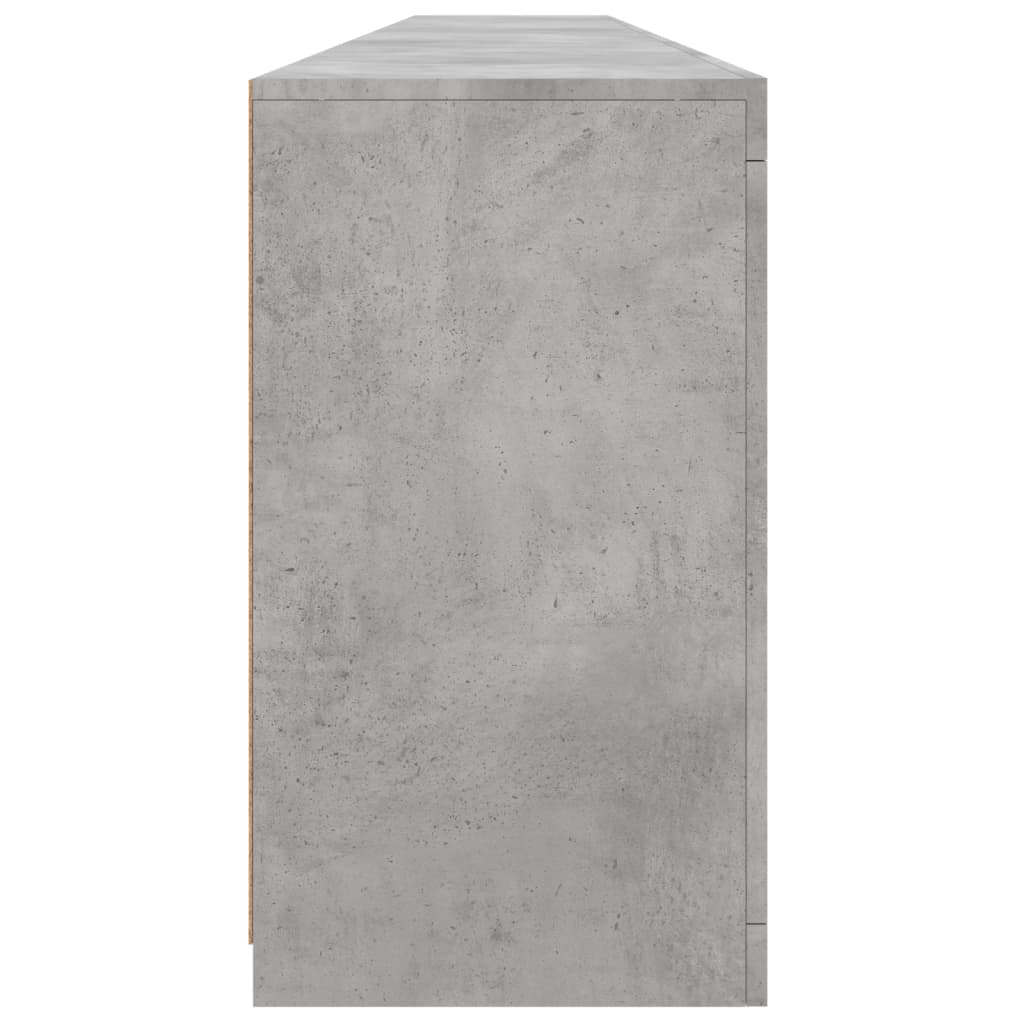 Dressoir met LED-verlichting 283x37x67 cm betongrijs is nu te koop bij PeponiXL, paradijselijk wonen!