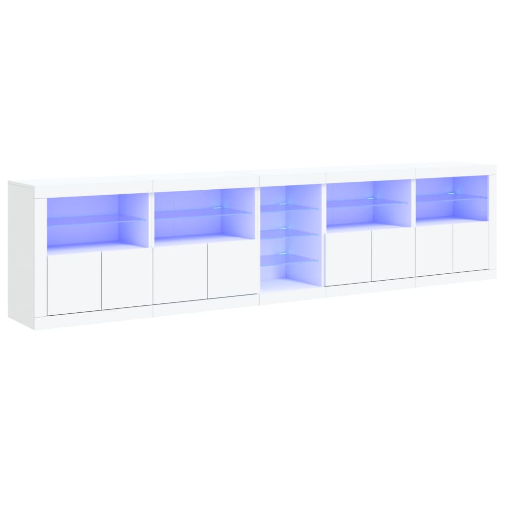Dressoir met LED-verlichting 283x37x67 cm wit is nu te koop bij PeponiXL, paradijselijk wonen!