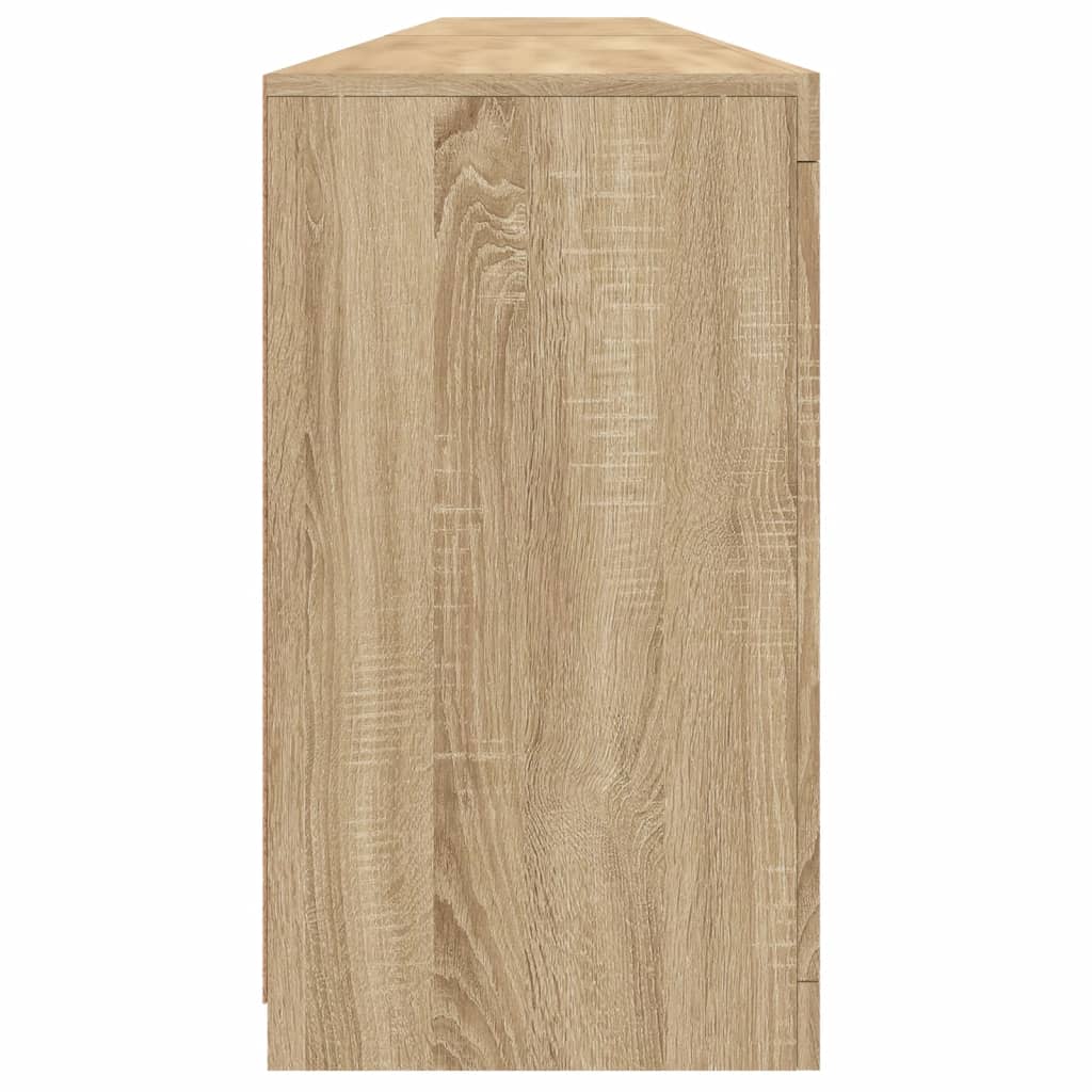 Dressoir met LED-verlichting 283x37x67 cm sonoma eikenkleurig is nu te koop bij PeponiXL, paradijselijk wonen!