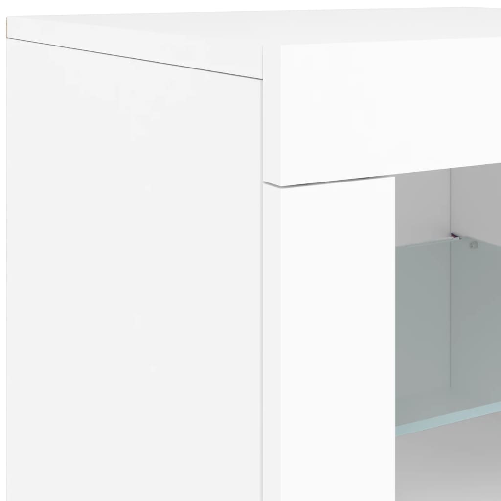 Dressoir met LED-verlichting 181,5x37x67 cm wit is nu te koop bij PeponiXL, paradijselijk wonen!