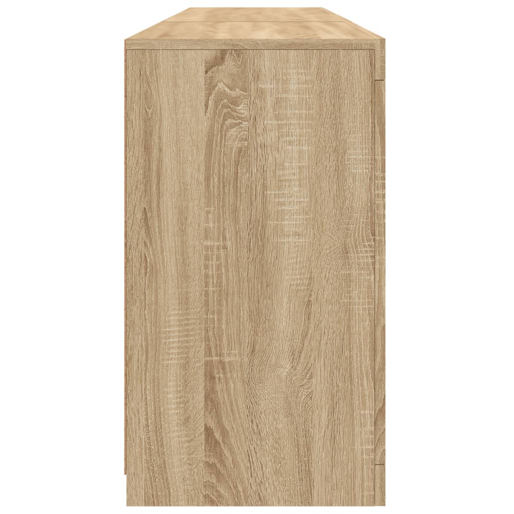 Dressoir met LED-verlichting 181,5x37x67 cm sonoma eikenkleurig is nu te koop bij PeponiXL, paradijselijk wonen!