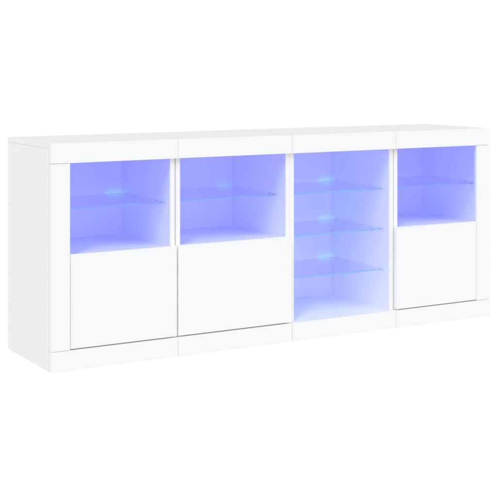 Dressoir met LED-verlichting 164x37x67 cm wit is nu te koop bij PeponiXL, paradijselijk wonen!