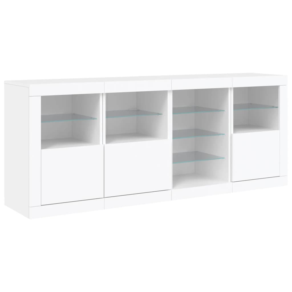 Dressoir met LED-verlichting 164x37x67 cm wit is nu te koop bij PeponiXL, paradijselijk wonen!
