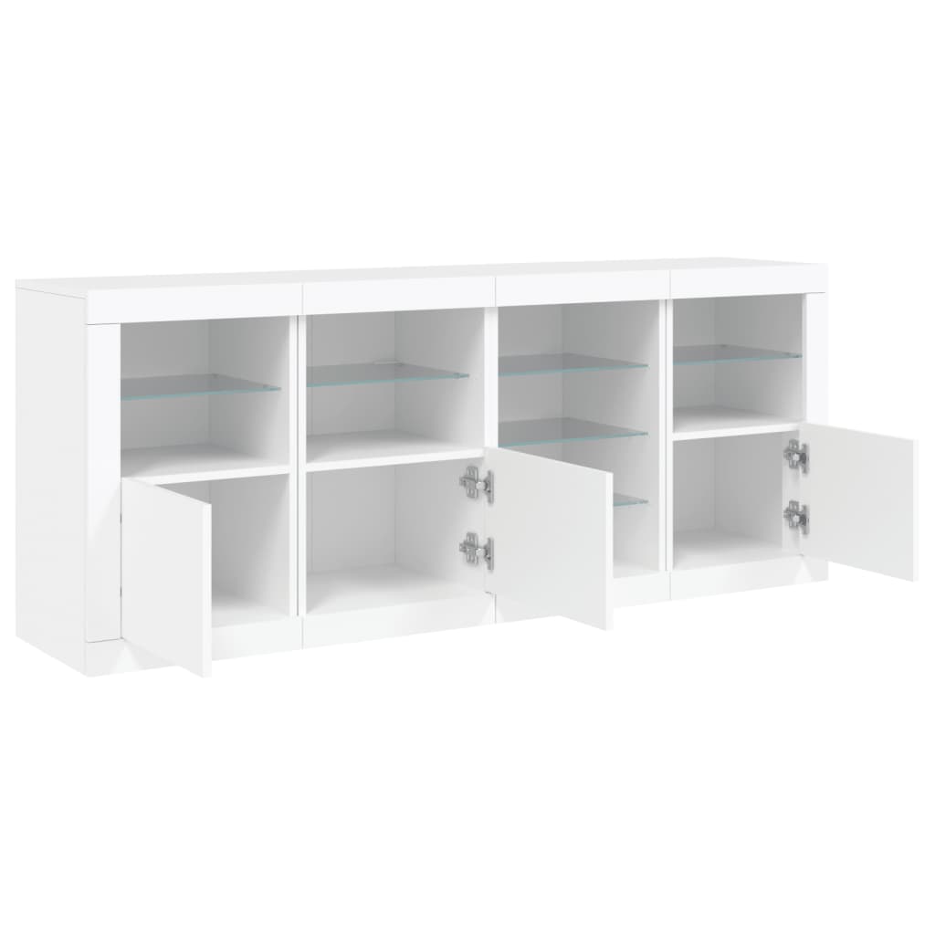 Dressoir met LED-verlichting 164x37x67 cm wit is nu te koop bij PeponiXL, paradijselijk wonen!