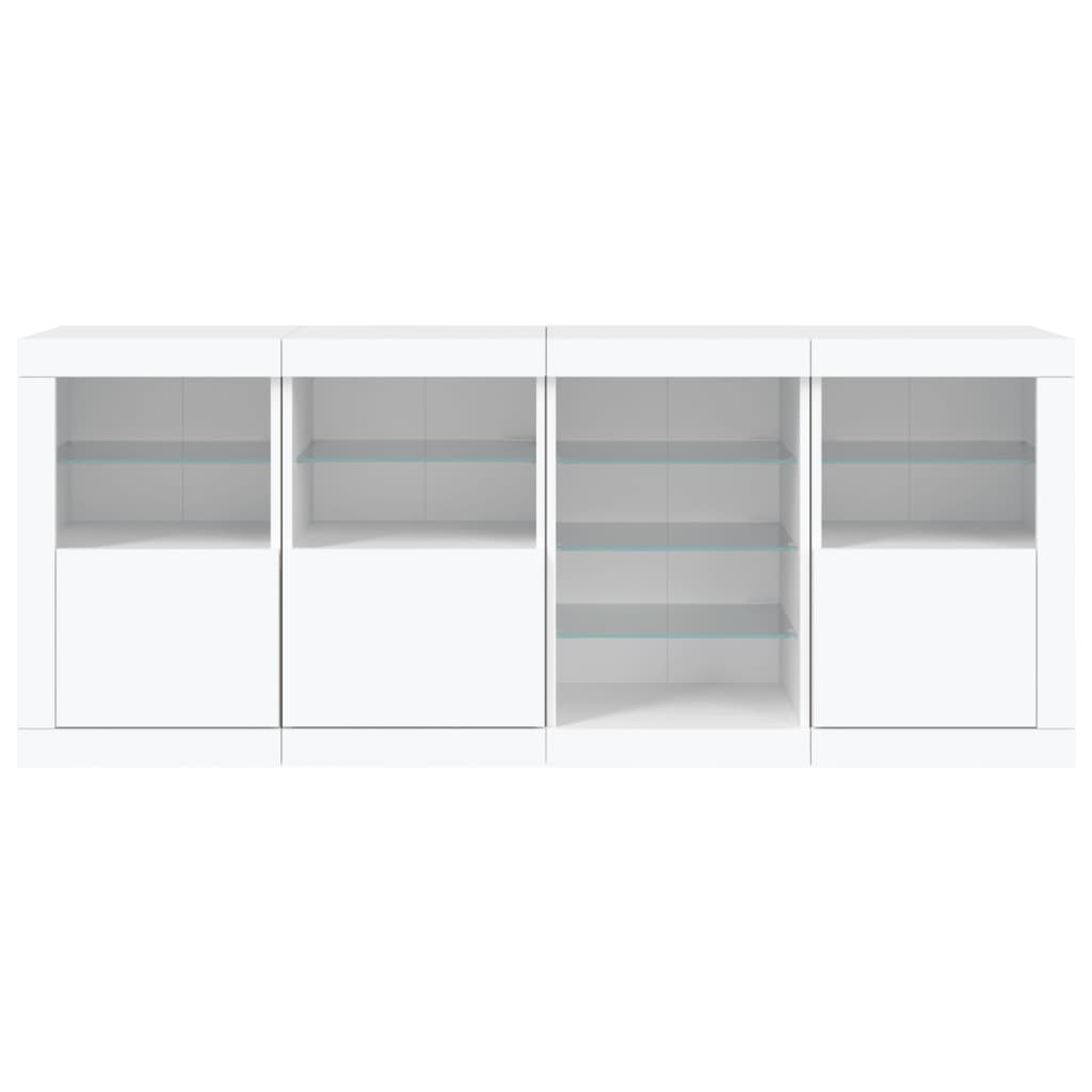 Dressoir met LED-verlichting 164x37x67 cm wit is nu te koop bij PeponiXL, paradijselijk wonen!