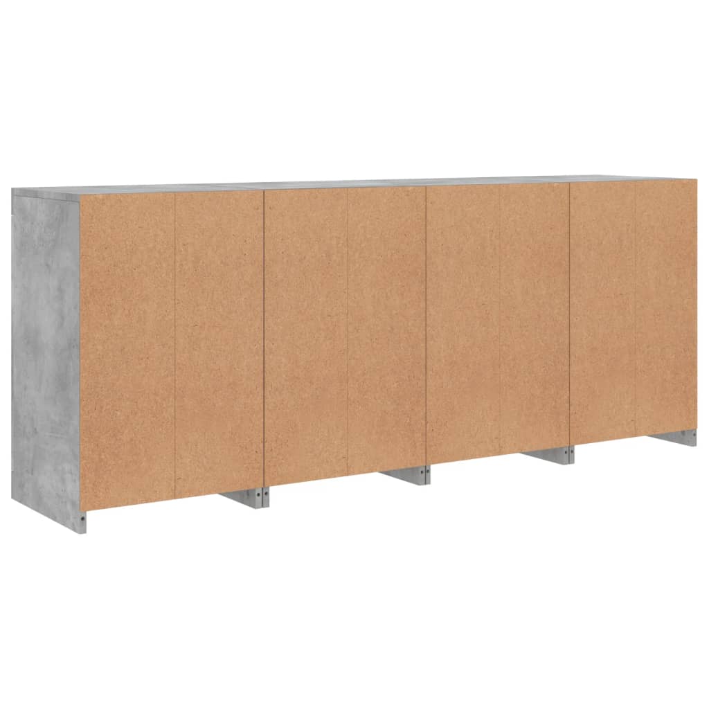 Dressoir met LED-verlichting 164x37x67 cm betongrijs is nu te koop bij PeponiXL, paradijselijk wonen!