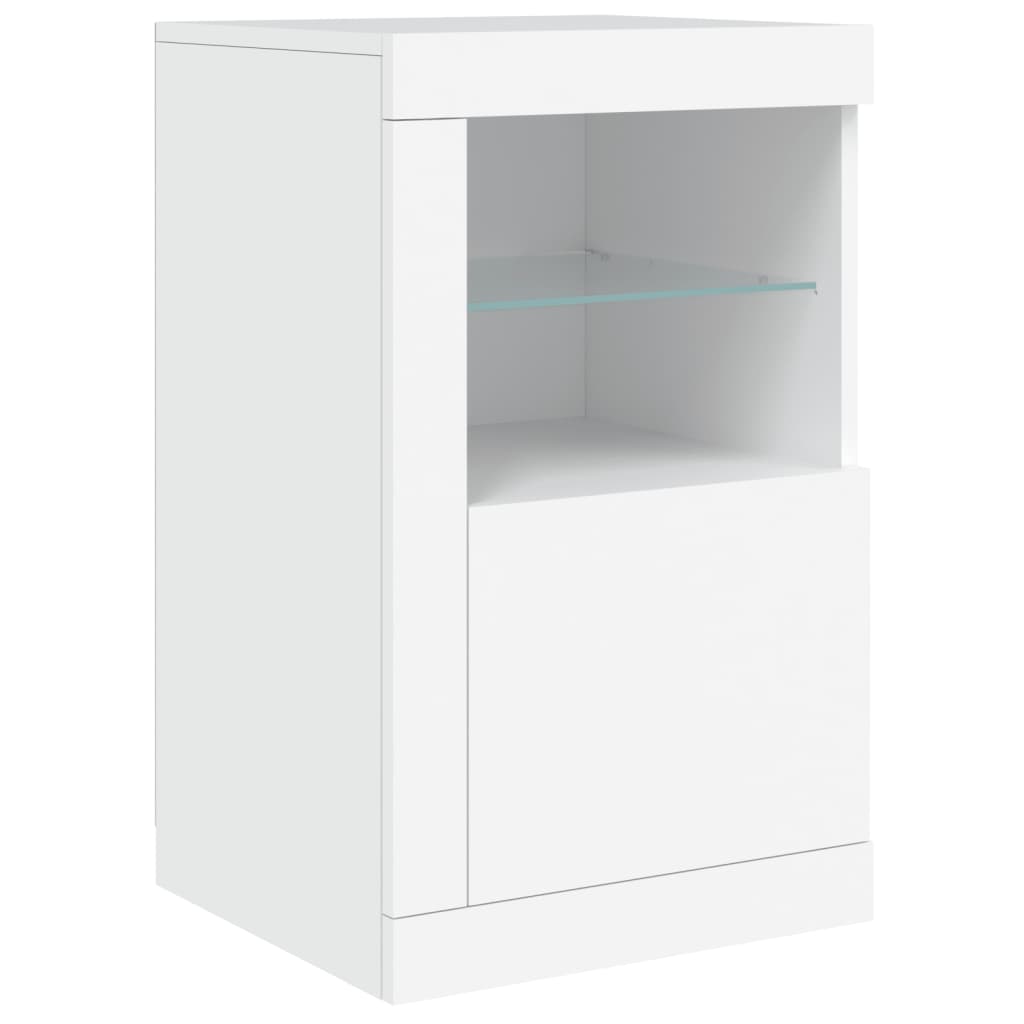 Dressoir met LED-verlichting 123x37x67 cm wit is nu te koop bij PeponiXL, paradijselijk wonen!