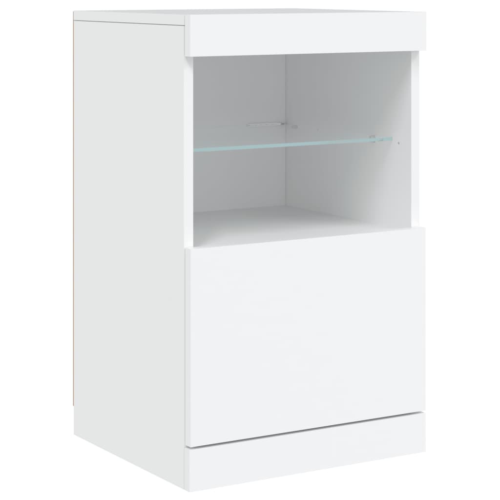 Dressoir met LED-verlichting 123x37x67 cm wit is nu te koop bij PeponiXL, paradijselijk wonen!