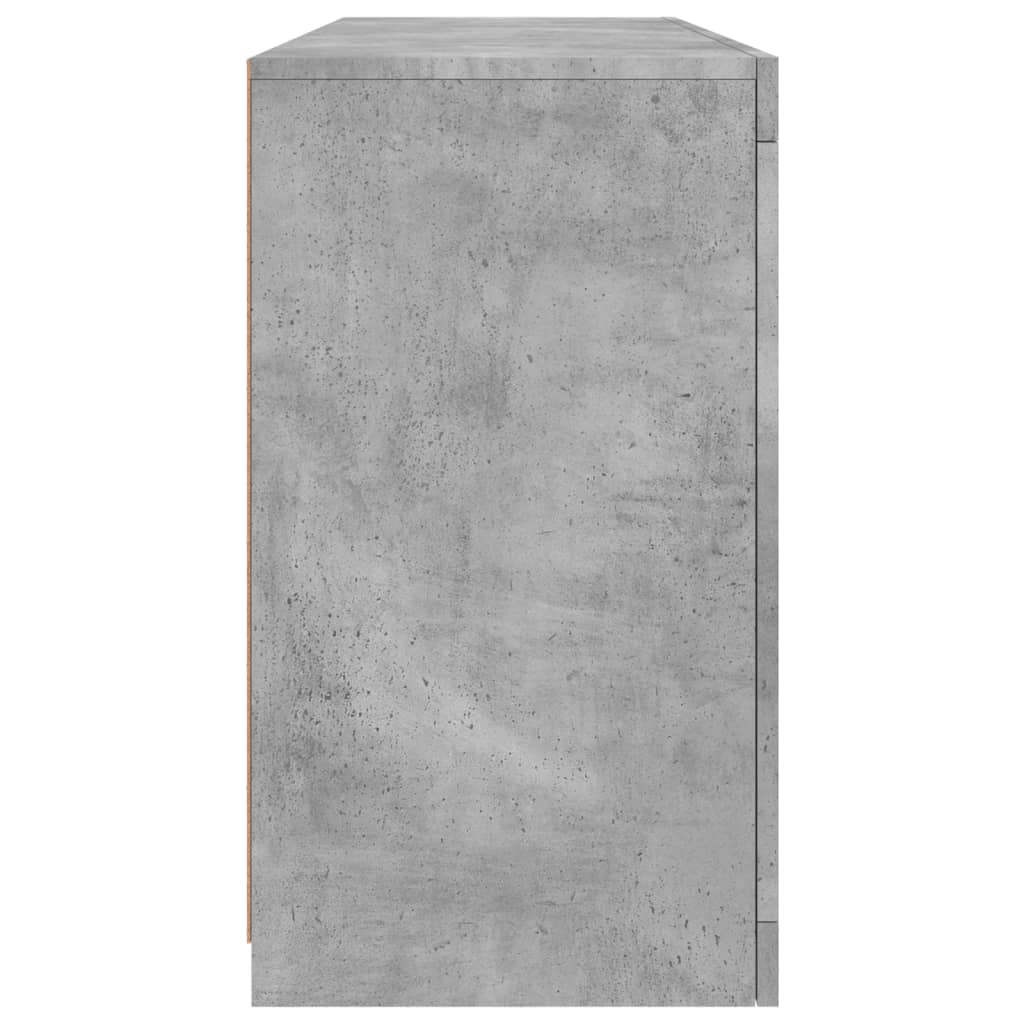 Dressoir met LED-verlichting 142,5x37x67 cm betongrijs is nu te koop bij PeponiXL, paradijselijk wonen!