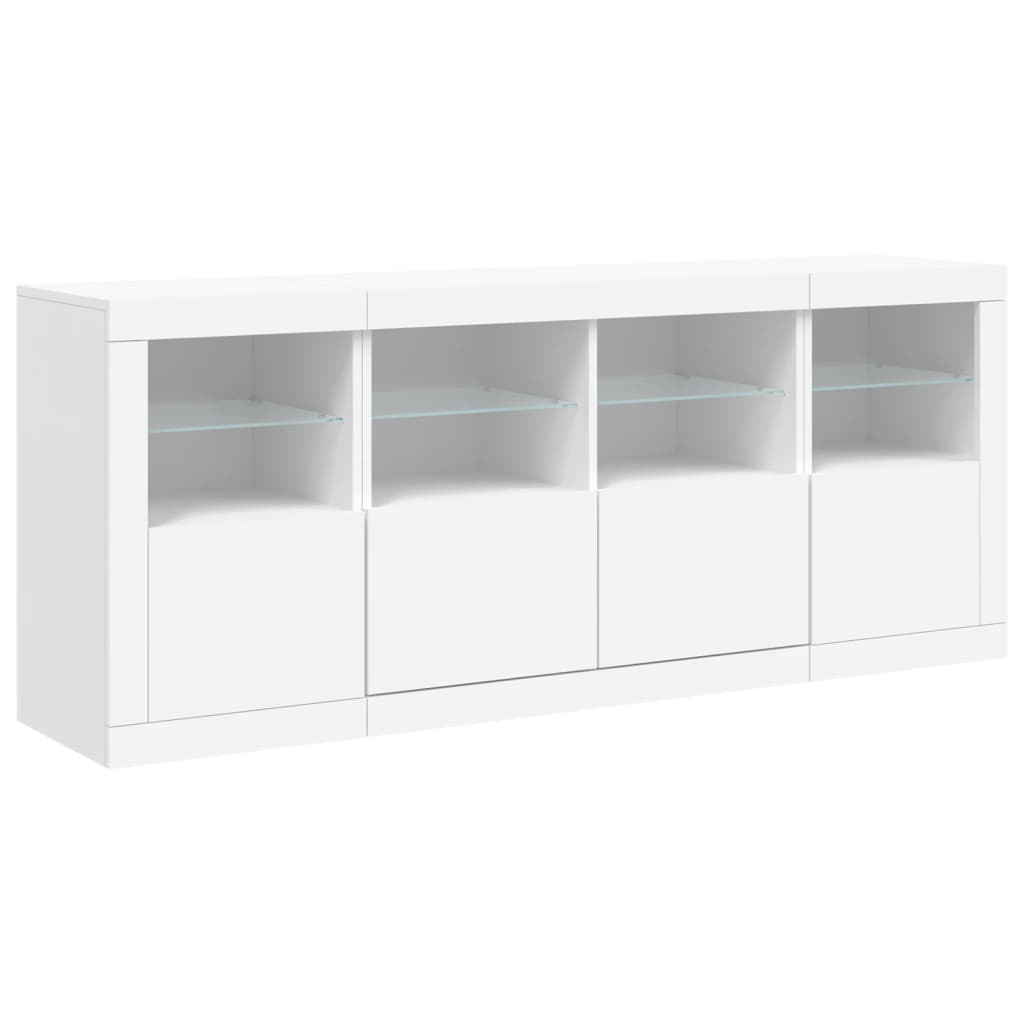 Dressoir met LED-verlichting 163x37x67 cm wit is nu te koop bij PeponiXL, paradijselijk wonen!
