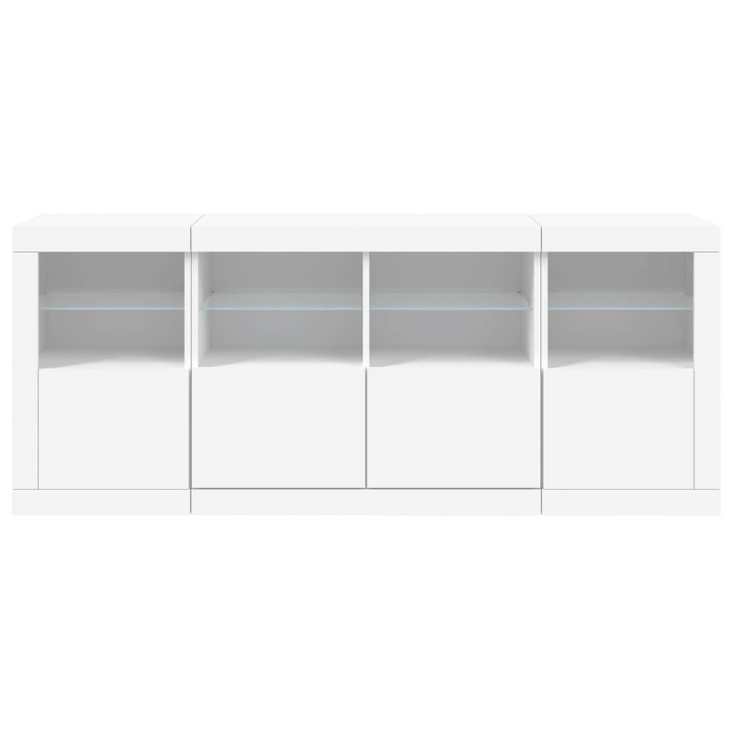 Dressoir met LED-verlichting 163x37x67 cm wit is nu te koop bij PeponiXL, paradijselijk wonen!