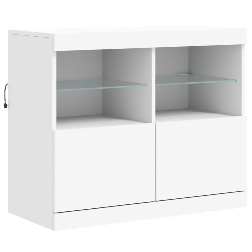 Dressoir met LED-verlichting 163x37x67 cm wit is nu te koop bij PeponiXL, paradijselijk wonen!