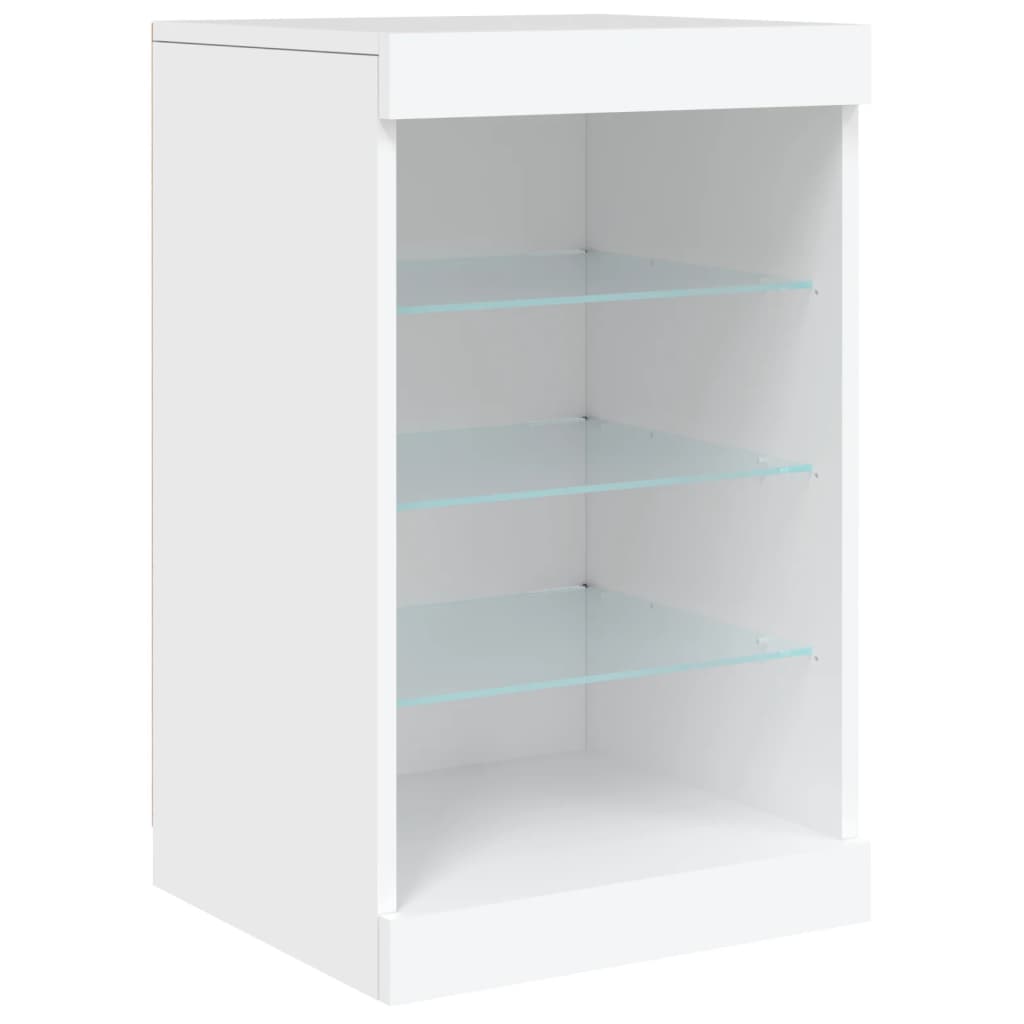 Dressoir met LED-verlichting 123x37x67 cm wit is nu te koop bij PeponiXL, paradijselijk wonen!