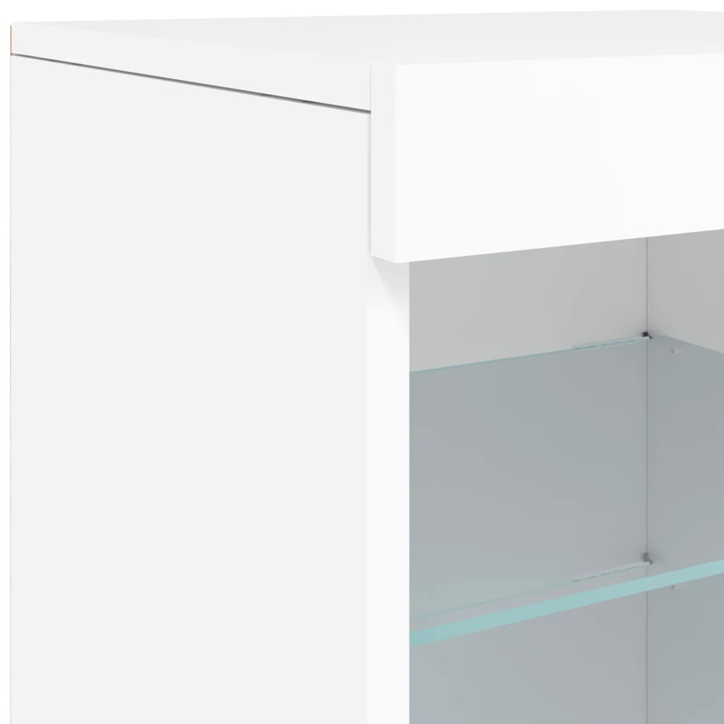 Dressoir met LED-verlichting 123x37x67 cm wit is nu te koop bij PeponiXL, paradijselijk wonen!