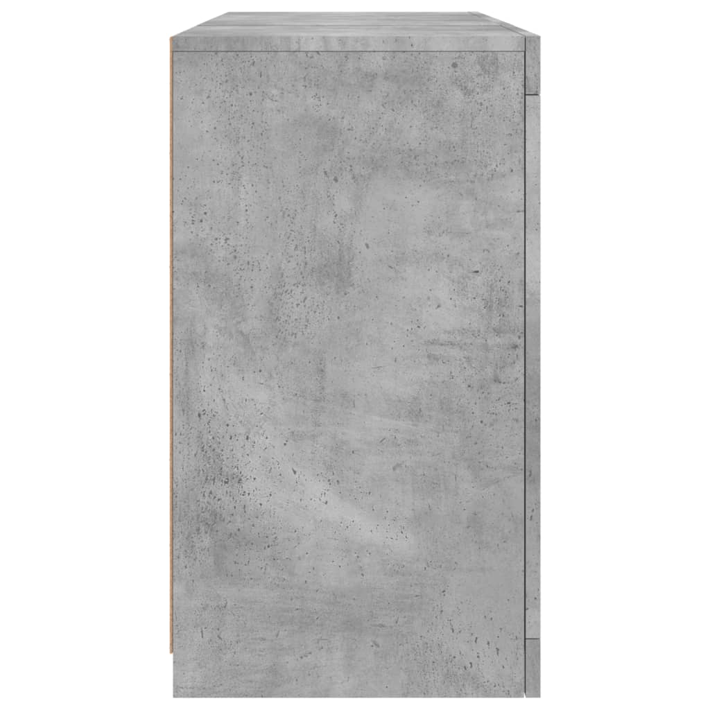 Dressoir met LED-verlichting 123x37x67 cm betongrijs is nu te koop bij PeponiXL, paradijselijk wonen!