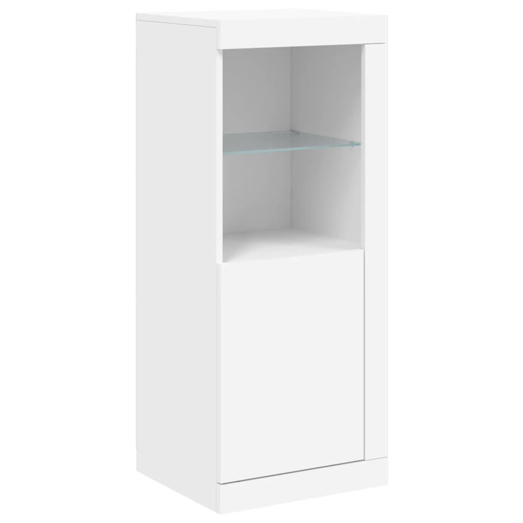 Dressoirs met LED-verlichting 3 st bewerkt hout wit is nu te koop bij PeponiXL, paradijselijk wonen!
