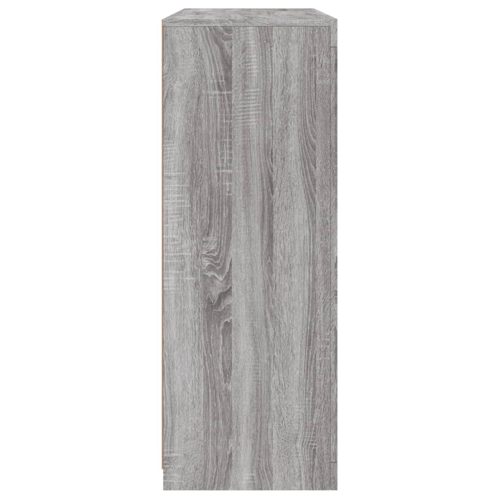 Dressoirs met LED-verlichting 3 st bewerkt hout grijs sonoma is nu te koop bij PeponiXL, paradijselijk wonen!