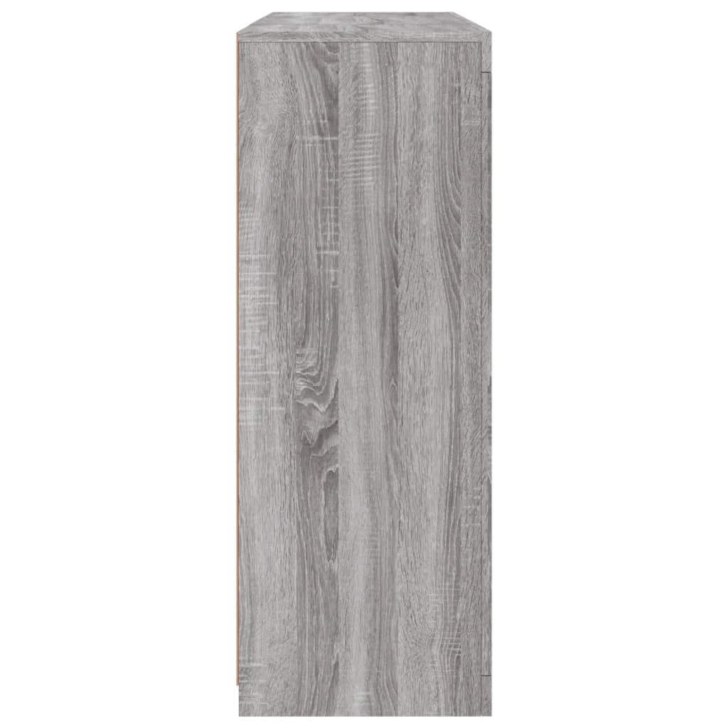Dressoirs met LED-verlichting 3 st bewerkt hout grijs sonoma is nu te koop bij PeponiXL, paradijselijk wonen!