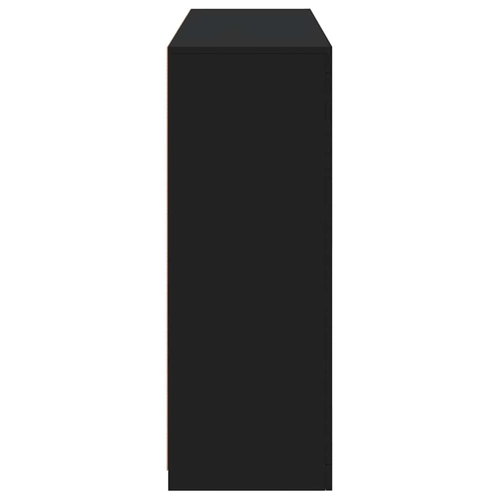 Dressoirs met LED-verlichting 3 st bewerkt hout zwart is nu te koop bij PeponiXL, paradijselijk wonen!