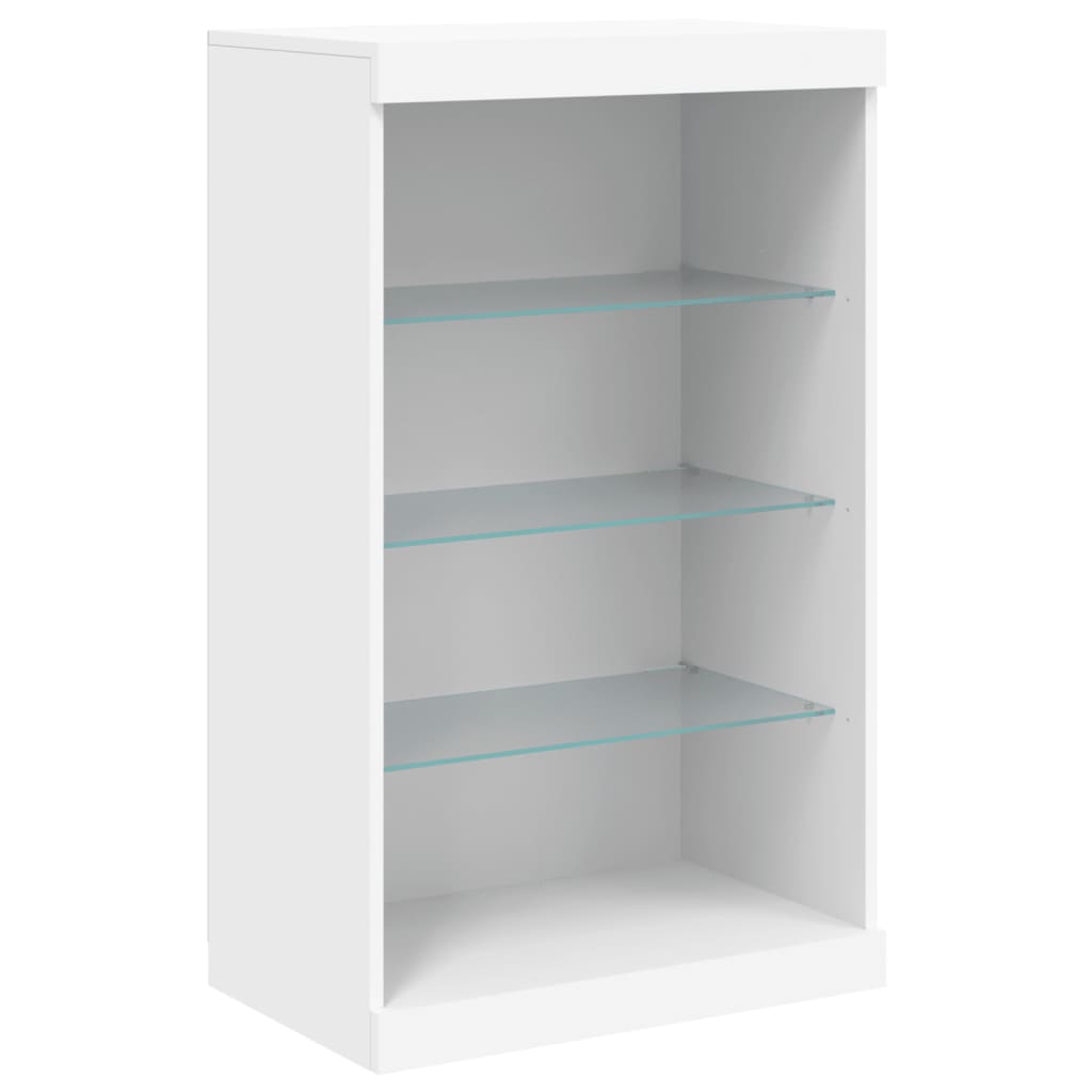 Dressoirs met LED-verlichting 3 st bewerkt hout wit is nu te koop bij PeponiXL, paradijselijk wonen!