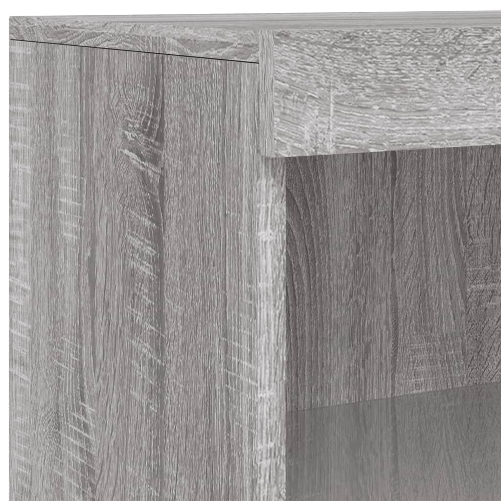 Dressoirs met LED-verlichting 3 st bewerkt hout grijs sonoma is nu te koop bij PeponiXL, paradijselijk wonen!