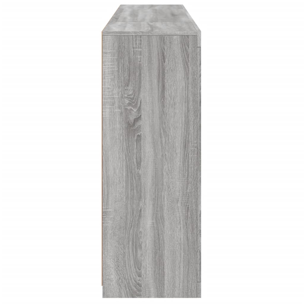 Dressoirs met LED-verlichting 3 st bewerkt hout grijs sonoma is nu te koop bij PeponiXL, paradijselijk wonen!
