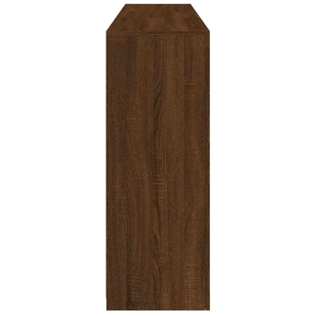 Dressoir met LED-verlichting 162x37x100 cm bruin eikenkleur is nu te koop bij PeponiXL, paradijselijk wonen!