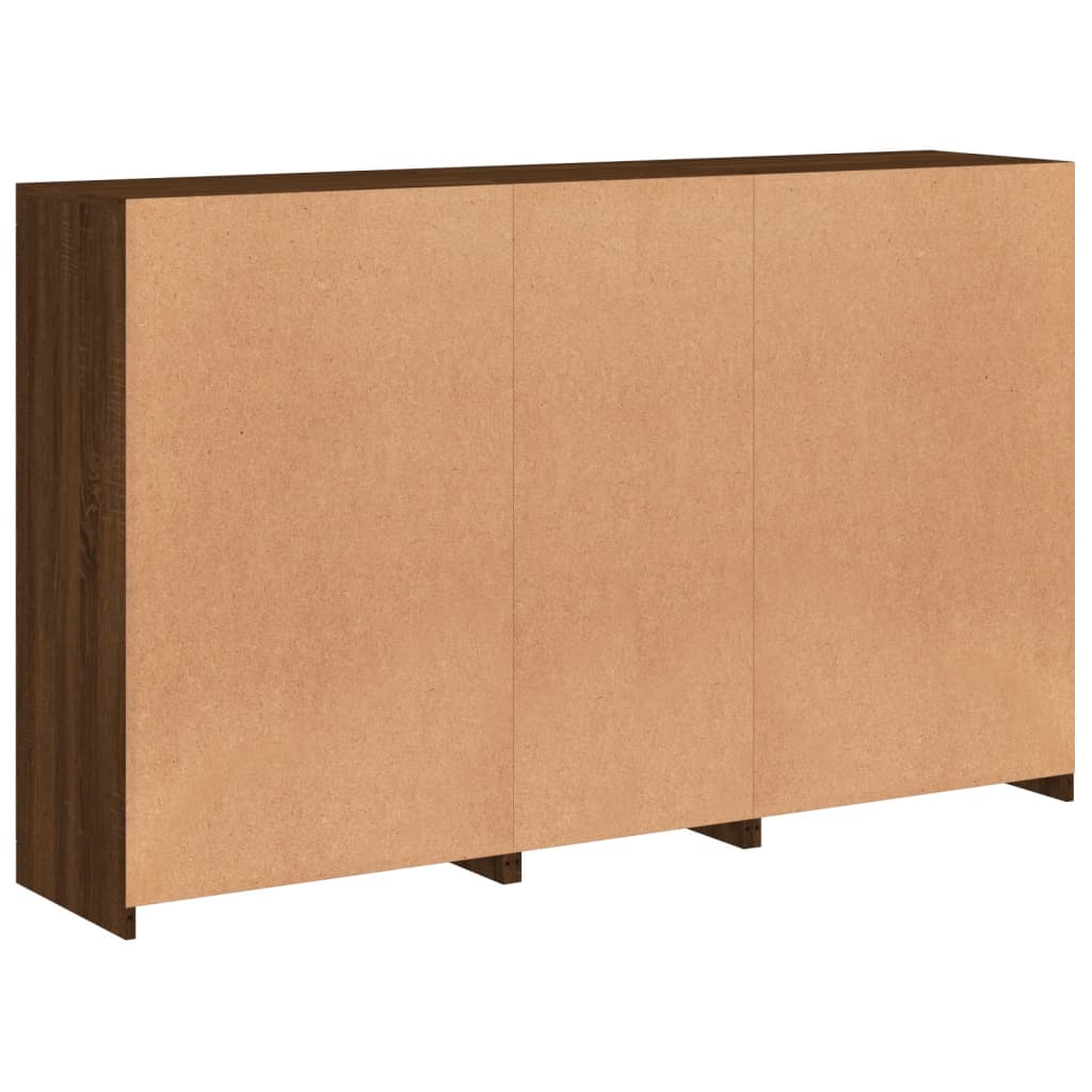Dressoir met LED-verlichting 162x37x100 cm bruin eikenkleur is nu te koop bij PeponiXL, paradijselijk wonen!