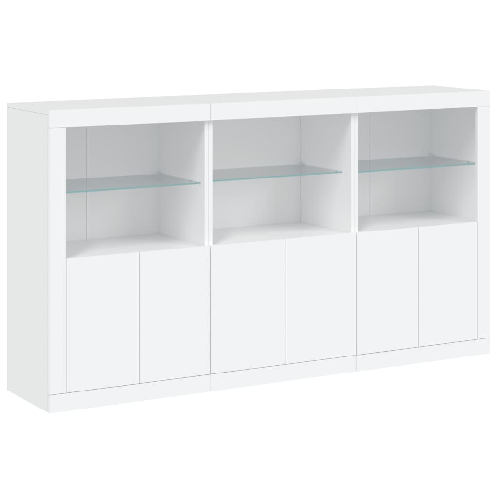 Dressoir met LED-verlichting 181,5x37x100 cm wit is nu te koop bij PeponiXL, paradijselijk wonen!