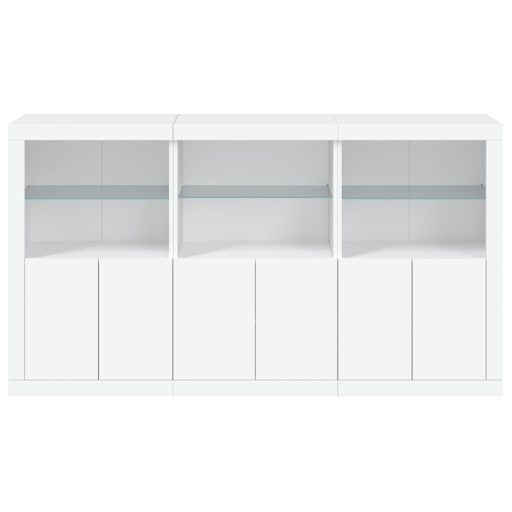 Dressoir met LED-verlichting 181,5x37x100 cm wit is nu te koop bij PeponiXL, paradijselijk wonen!