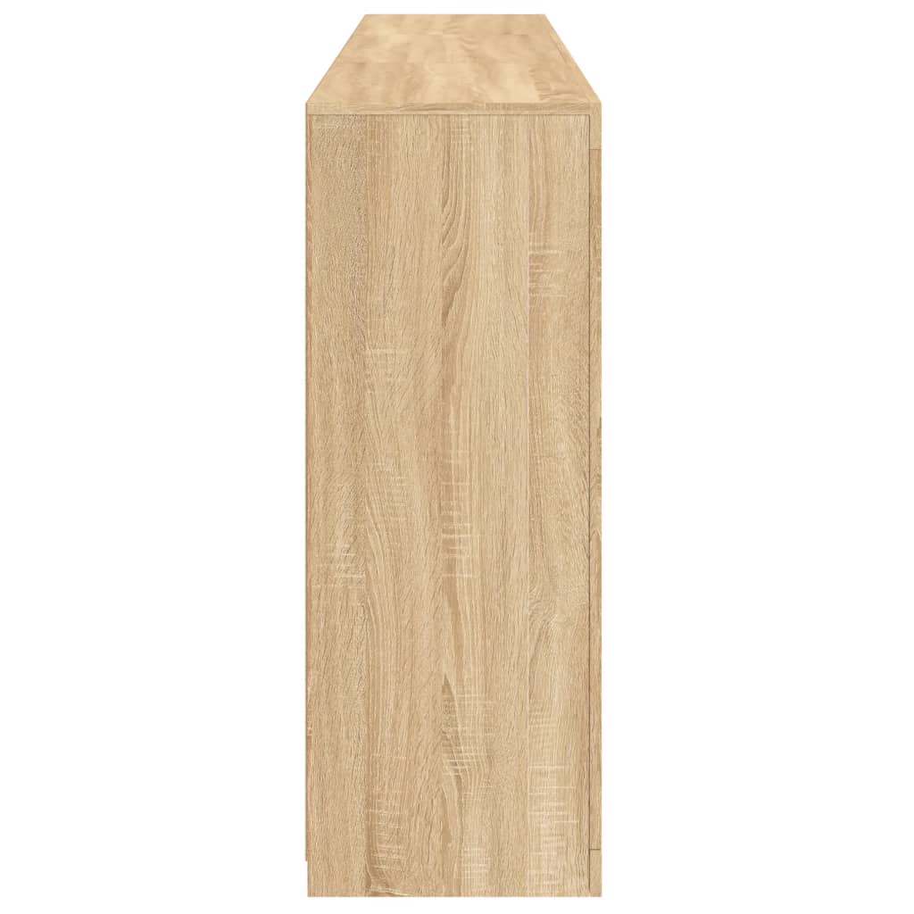 Dressoir met LED-verlichting 181,5x37x100 cm sonoma eikenkleur is nu te koop bij PeponiXL, paradijselijk wonen!
