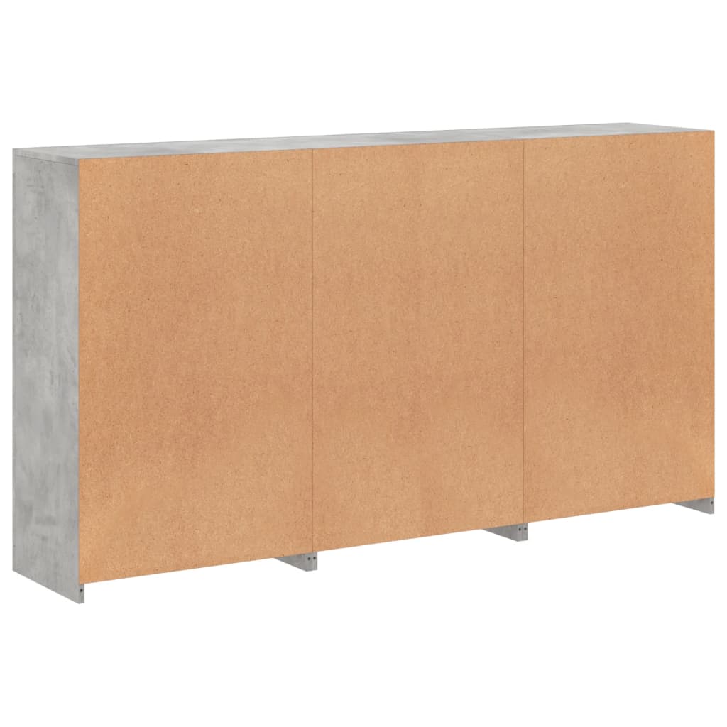 Dressoir met LED-verlichting 181,5x37x100 cm betongrijs is nu te koop bij PeponiXL, paradijselijk wonen!