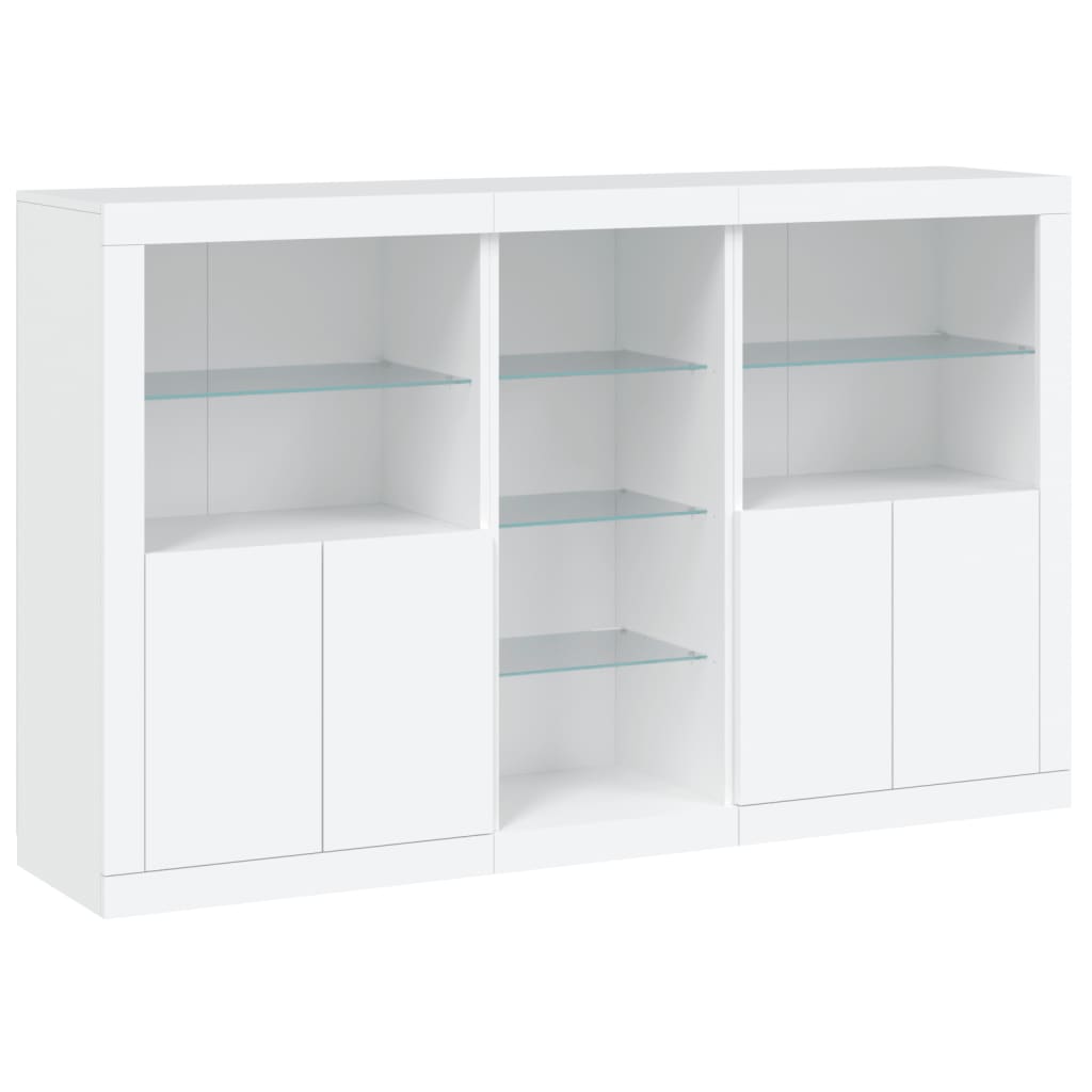 Dressoir met LED-verlichting 162x37x100 cm wit is nu te koop bij PeponiXL, paradijselijk wonen!