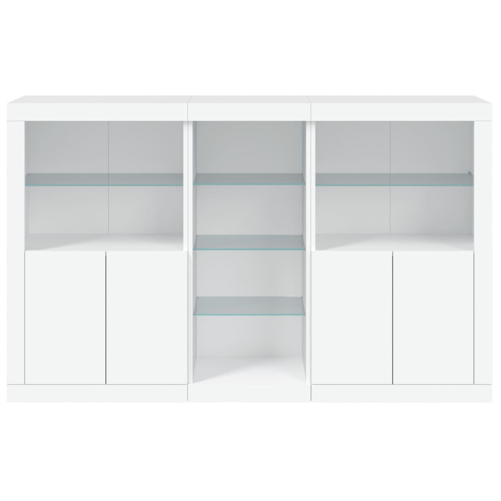 Dressoir met LED-verlichting 162x37x100 cm wit is nu te koop bij PeponiXL, paradijselijk wonen!