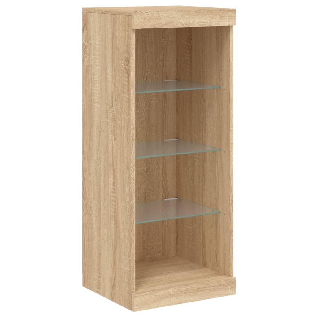 Dressoir met LED-verlichting 162x37x100 cm sonoma eikenkleurig is nu te koop bij PeponiXL, paradijselijk wonen!