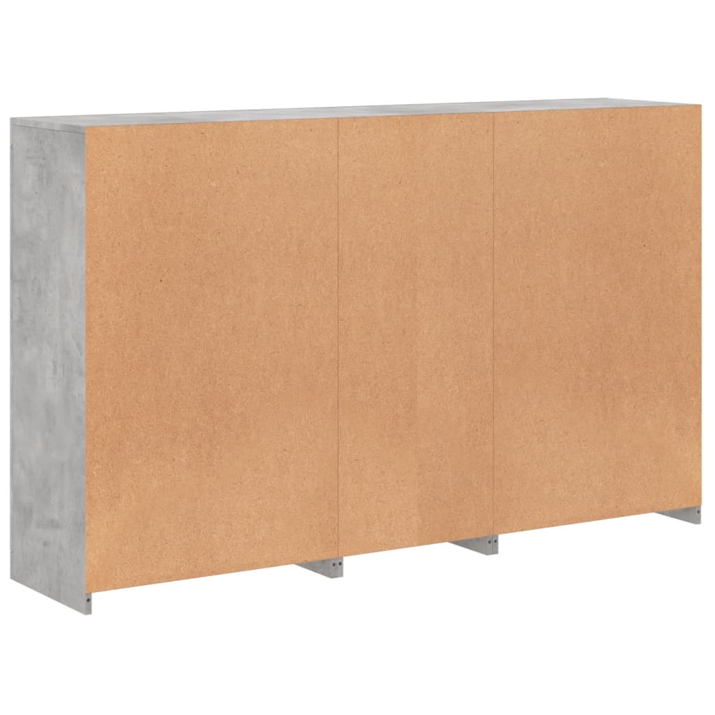 Dressoir met LED-verlichting 162x37x100 cm betongrijs is nu te koop bij PeponiXL, paradijselijk wonen!