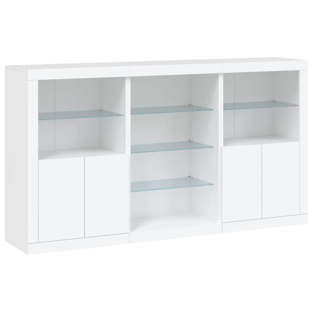 Dressoir met LED-verlichting 181,5x37x100 cm wit is nu te koop bij PeponiXL, paradijselijk wonen!