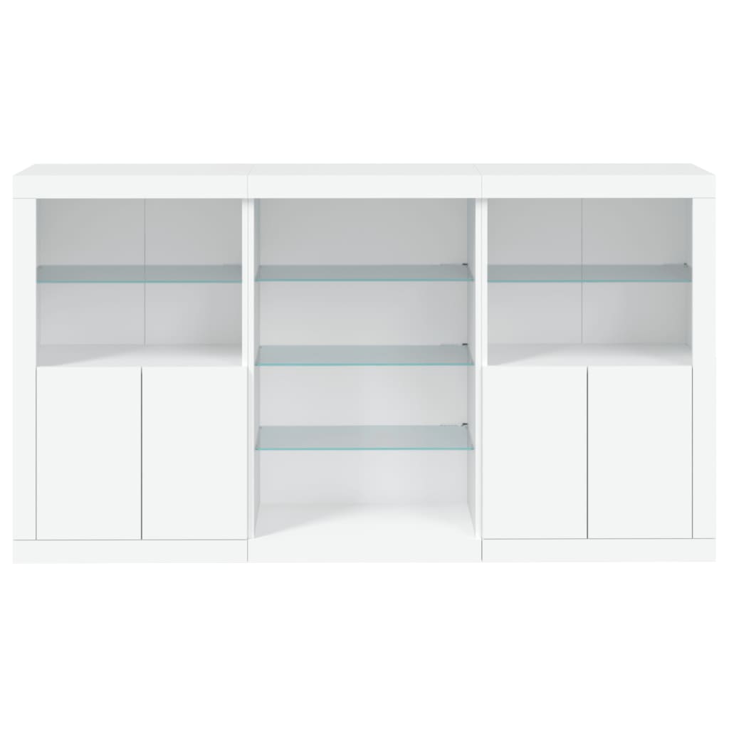 Dressoir met LED-verlichting 181,5x37x100 cm wit is nu te koop bij PeponiXL, paradijselijk wonen!