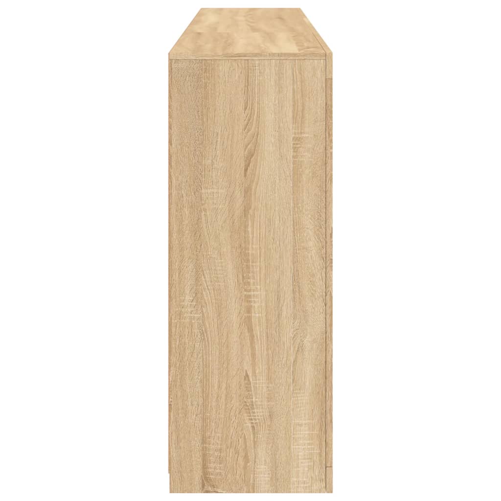 Dressoir met LED-verlichting 181,5x37x100 cm sonoma eikenkleur is nu te koop bij PeponiXL, paradijselijk wonen!