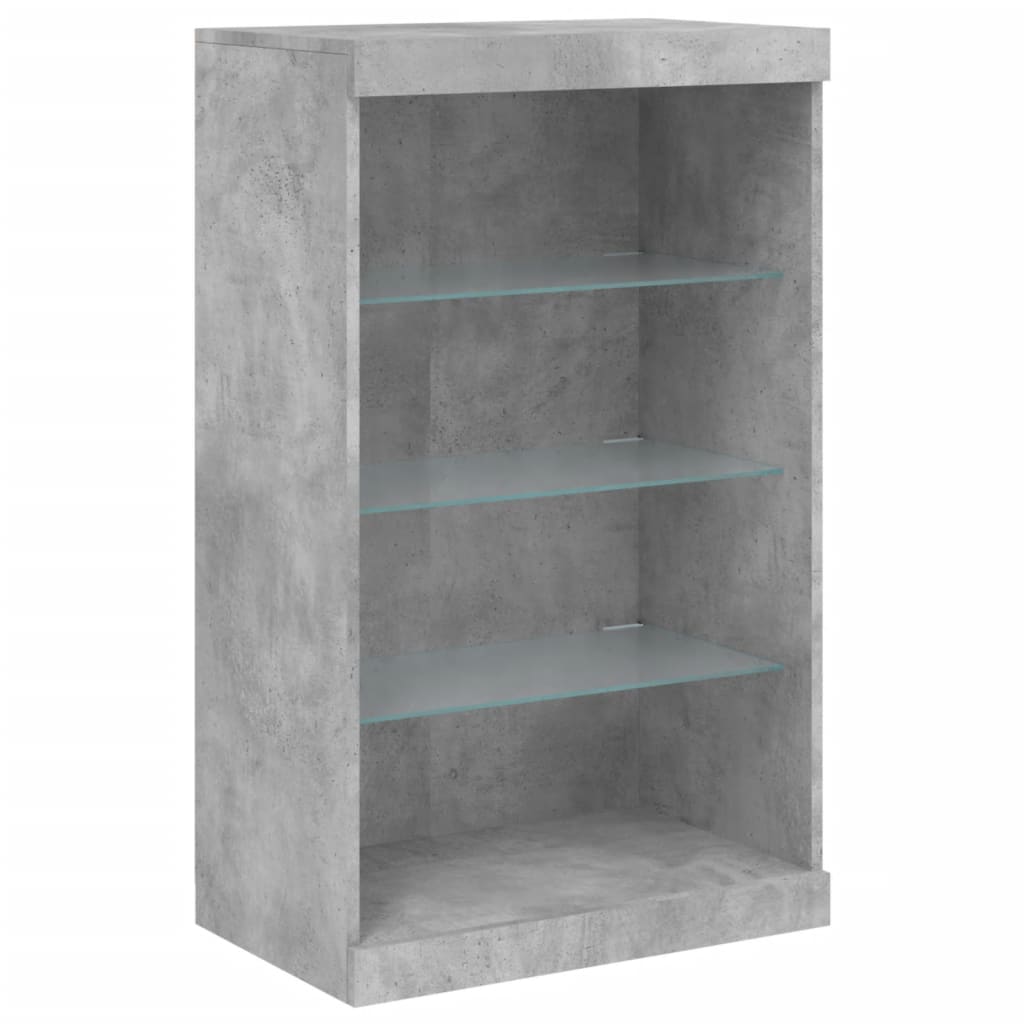 Dressoir met LED-verlichting 181,5x37x100 cm betongrijs is nu te koop bij PeponiXL, paradijselijk wonen!
