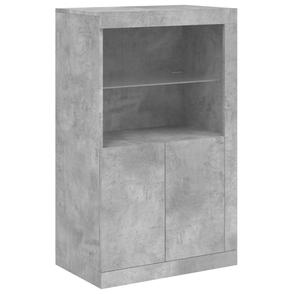 Dressoir met LED-verlichting 181,5x37x100 cm betongrijs is nu te koop bij PeponiXL, paradijselijk wonen!