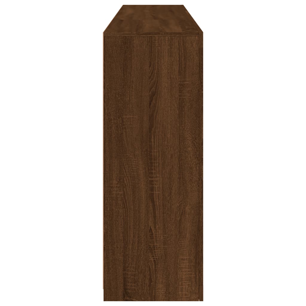 Dressoir met LED-verlichting 181,5x37x100 cm bruin eikenkleur is nu te koop bij PeponiXL, paradijselijk wonen!