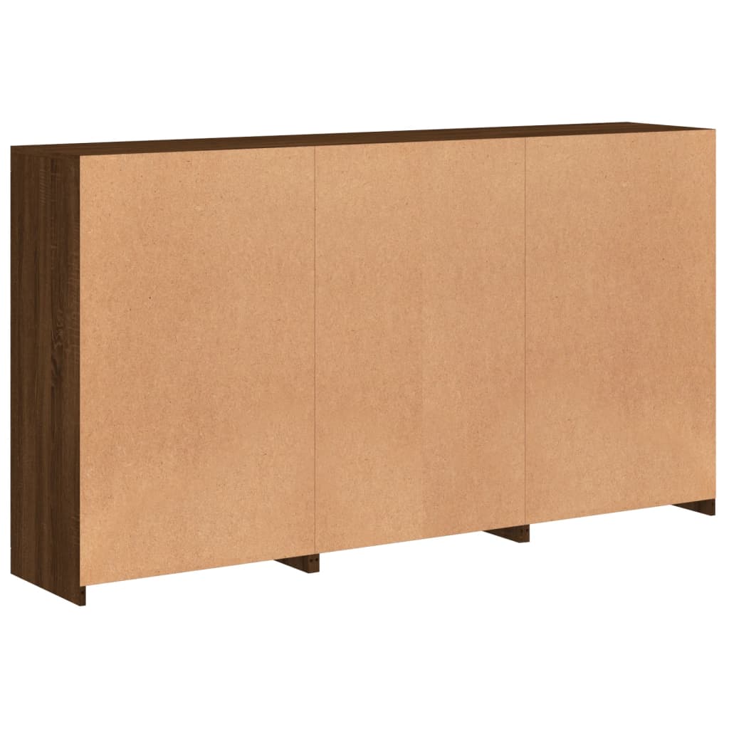 Dressoir met LED-verlichting 181,5x37x100 cm bruin eikenkleur is nu te koop bij PeponiXL, paradijselijk wonen!