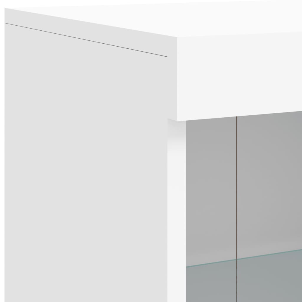 Dressoir met LED-verlichting 202x37x100 cm wit is nu te koop bij PeponiXL, paradijselijk wonen!