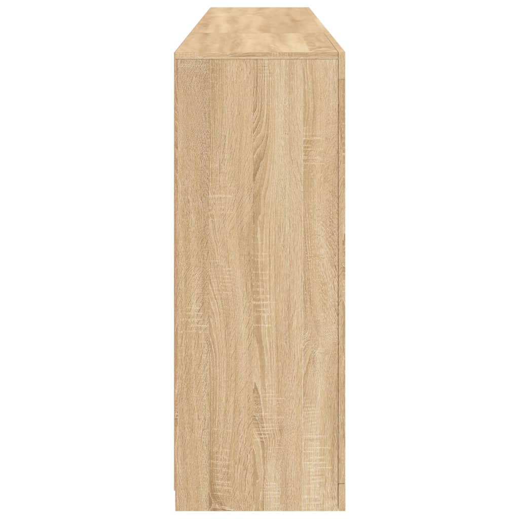 Dressoir met LED-verlichting 202x37x100 cm sonoma eikenkleurig is nu te koop bij PeponiXL, paradijselijk wonen!