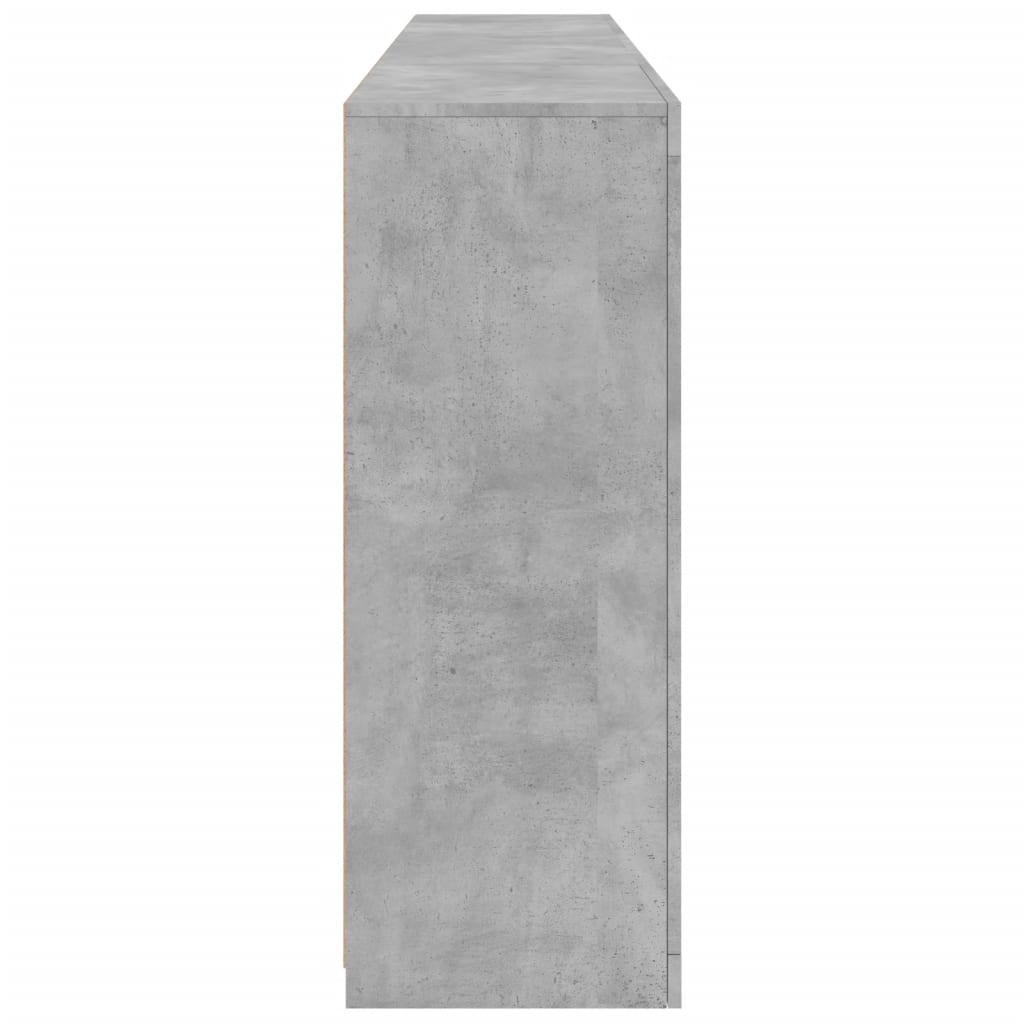 Dressoir met LED-verlichting 202x37x100 cm betongrijs is nu te koop bij PeponiXL, paradijselijk wonen!