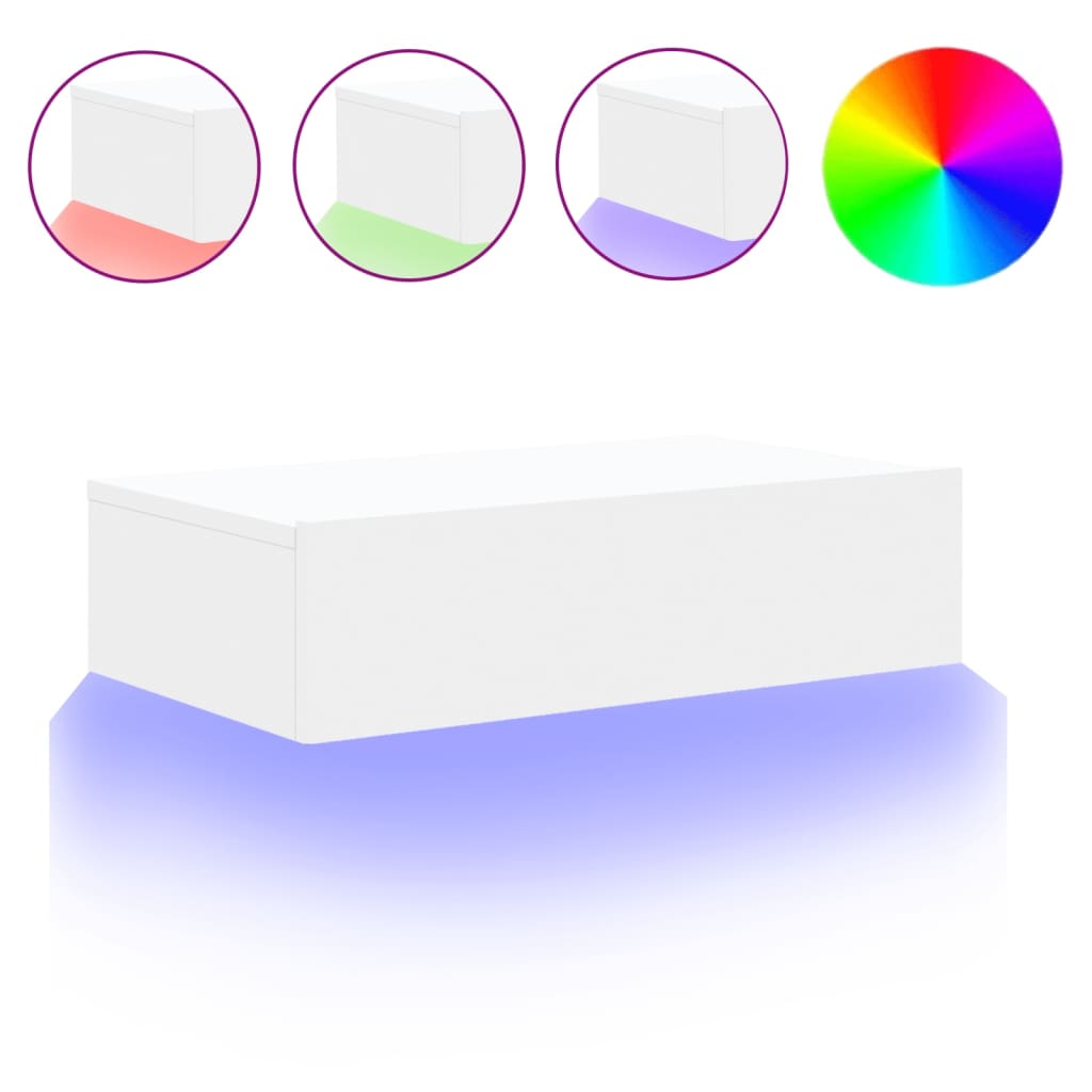 Tv-meubel met LED-verlichting 60x35x15,5 cm wit is nu te koop bij PeponiXL, paradijselijk wonen!