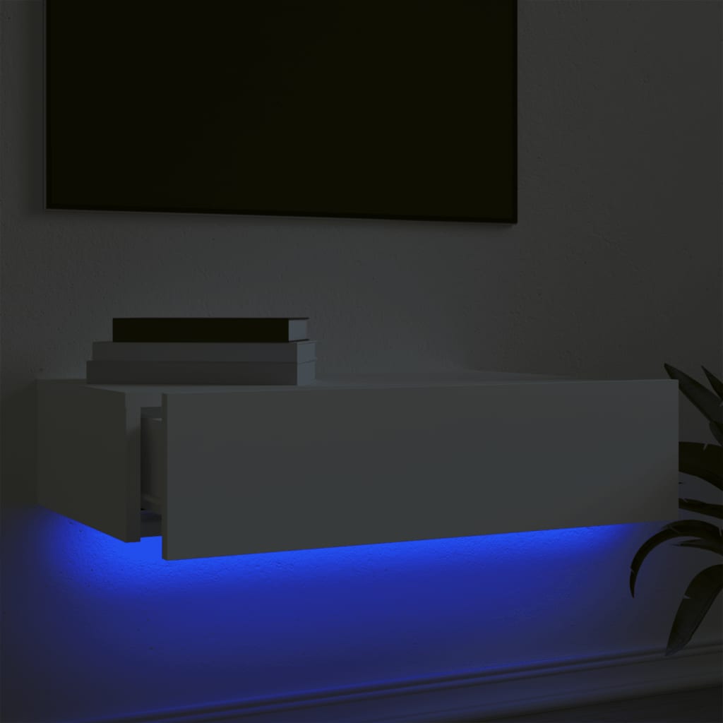 Tv-meubel met LED-verlichting 60x35x15,5 cm wit is nu te koop bij PeponiXL, paradijselijk wonen!
