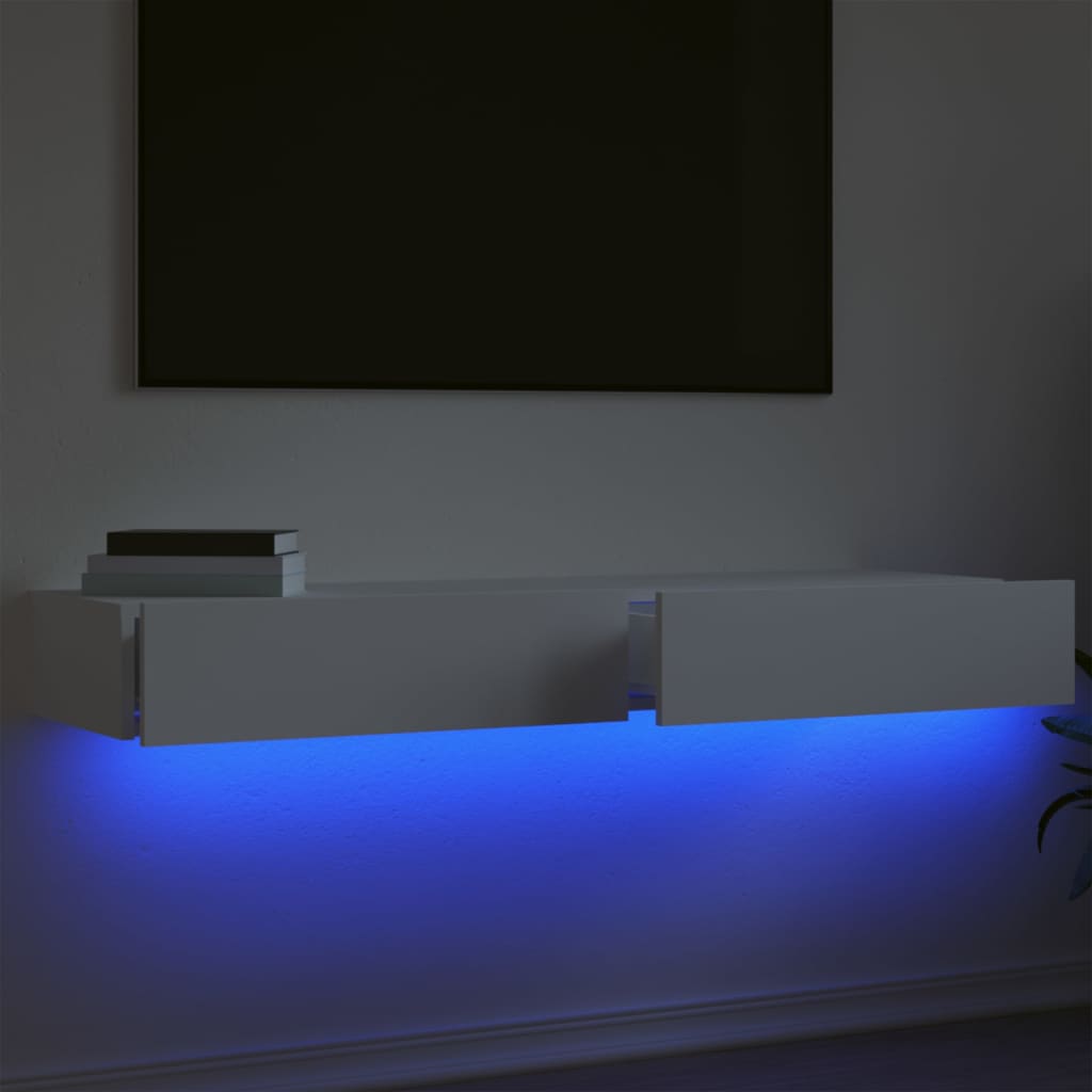 Tv-meubelen 2 st met LED-verlichting 60x35x15,5 cm wit is nu te koop bij PeponiXL, paradijselijk wonen!